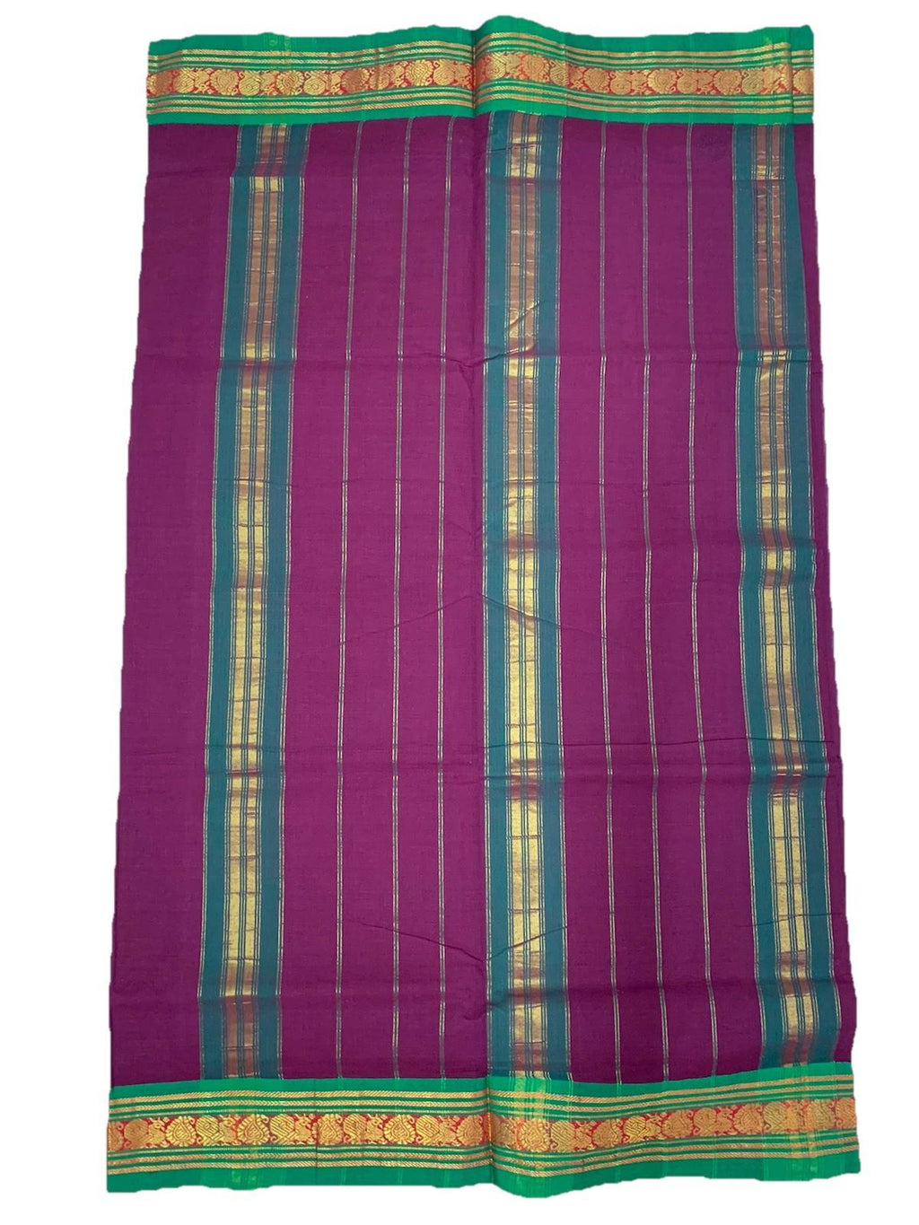 Maroon Red Cotton Saree