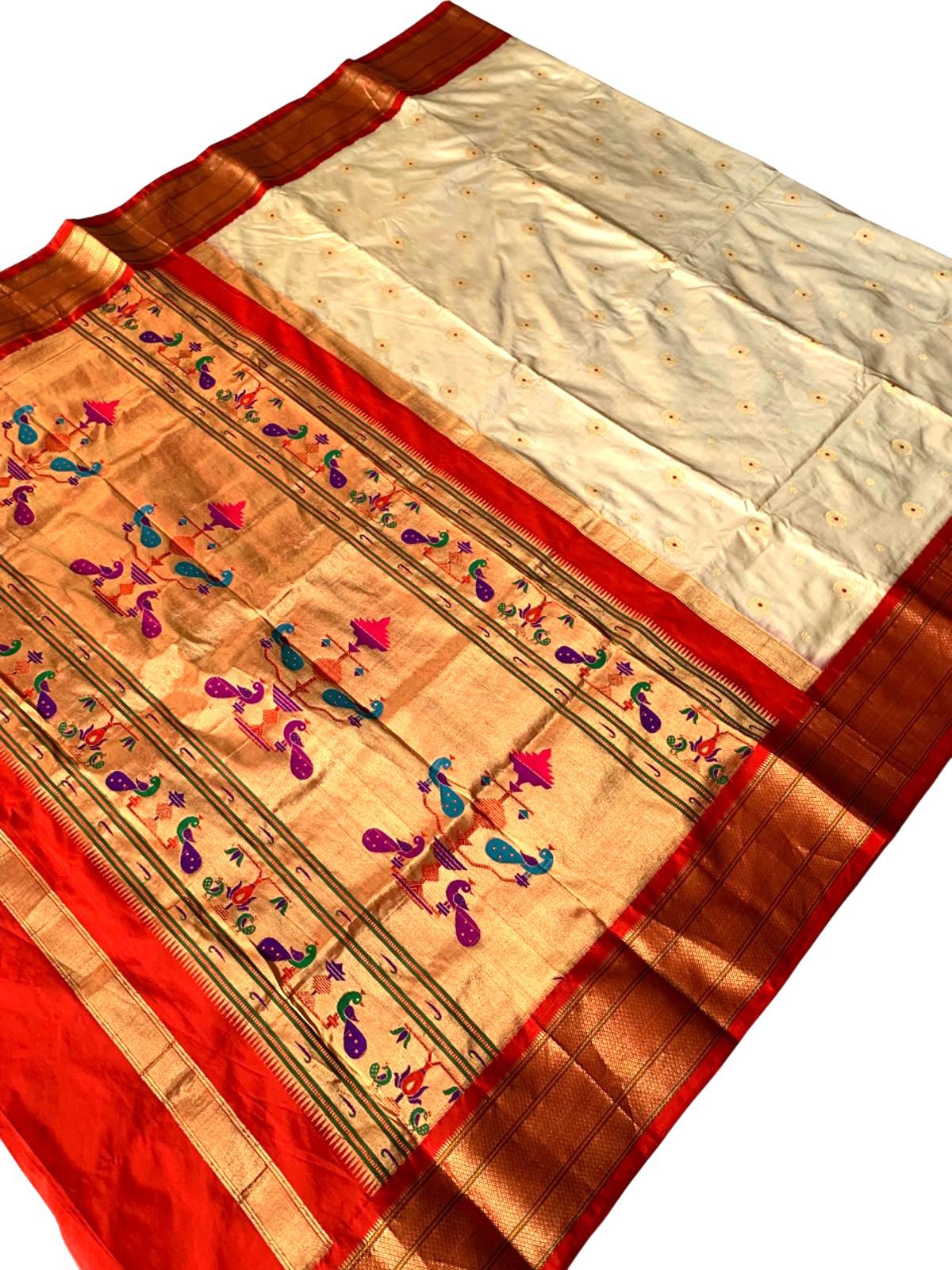 Wedding Saree Paithani Silk Sari Traditional Maharashtrian Saree Partywear