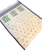 Festival Saree Cotton Khadi Jamdani Sari Casual Wear Partywear Saree
