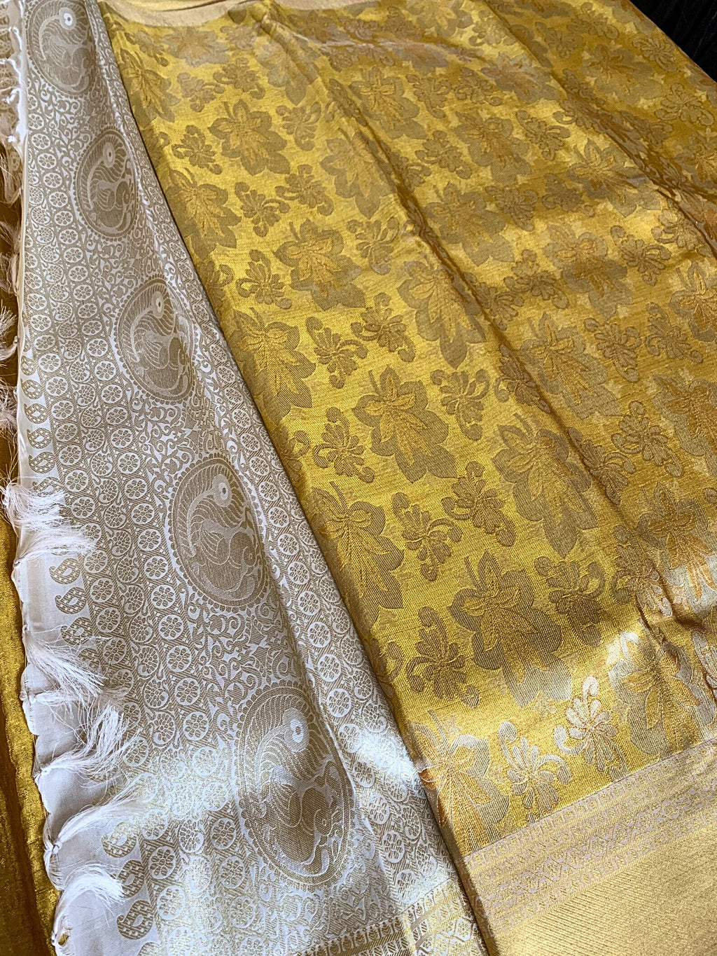 Bridal Golden Kanchipuram Silk Saree