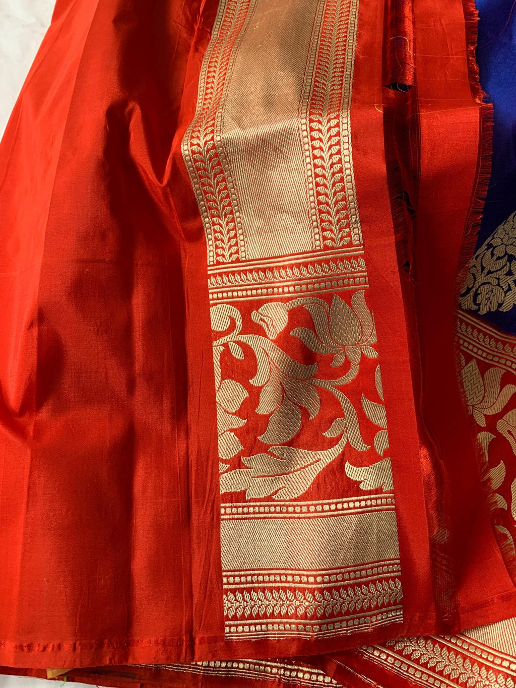 Multicolor Checkered Banarasi Silk Saree