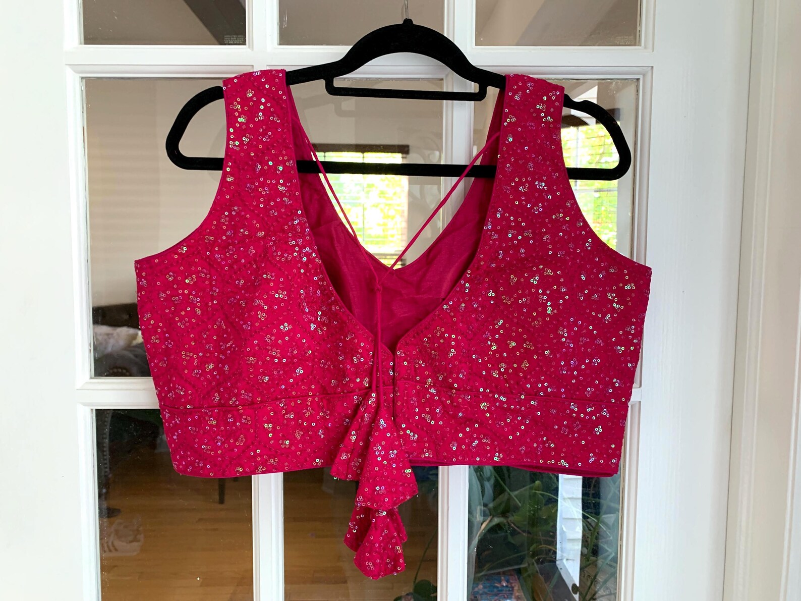 Sleeveless Sequined Blouse