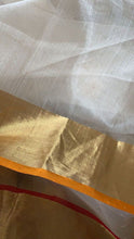 Load image into Gallery viewer, Off-White Chanderi Silk Saree