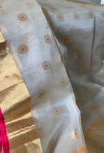 Load image into Gallery viewer, Off-White Chanderi Silk Saree