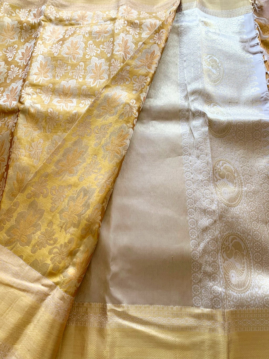 Bridal Golden Kanchipuram Silk Saree