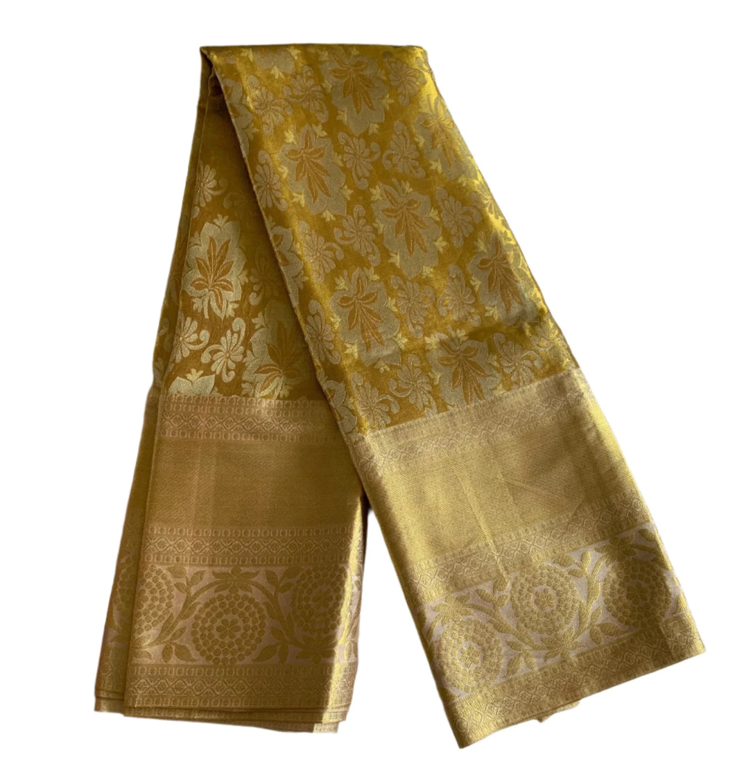 Bridal Golden Kanchipuram Silk Saree