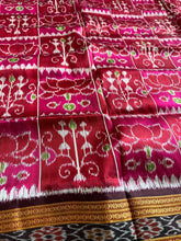 Load image into Gallery viewer, Deep Magenta Pink Odisha Ikat Silk Saree