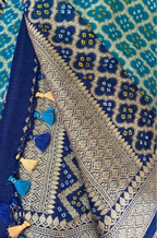 Royal Blue Banarasi Chiffon Georgette Silk Saree