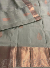 Load image into Gallery viewer, Bridal Pastel Sage Green Kanchipuram Silk Saree