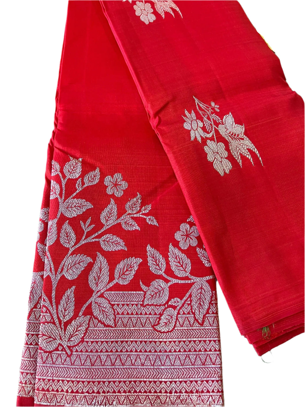 Bridal Lipstick Red Handloom Kanchipuram Silk Saree