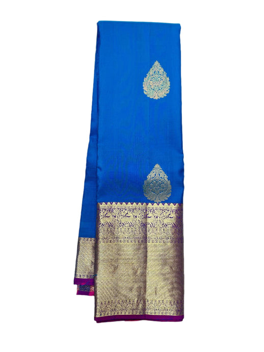 Cobalt Blue Kanchipuram Silk Saree