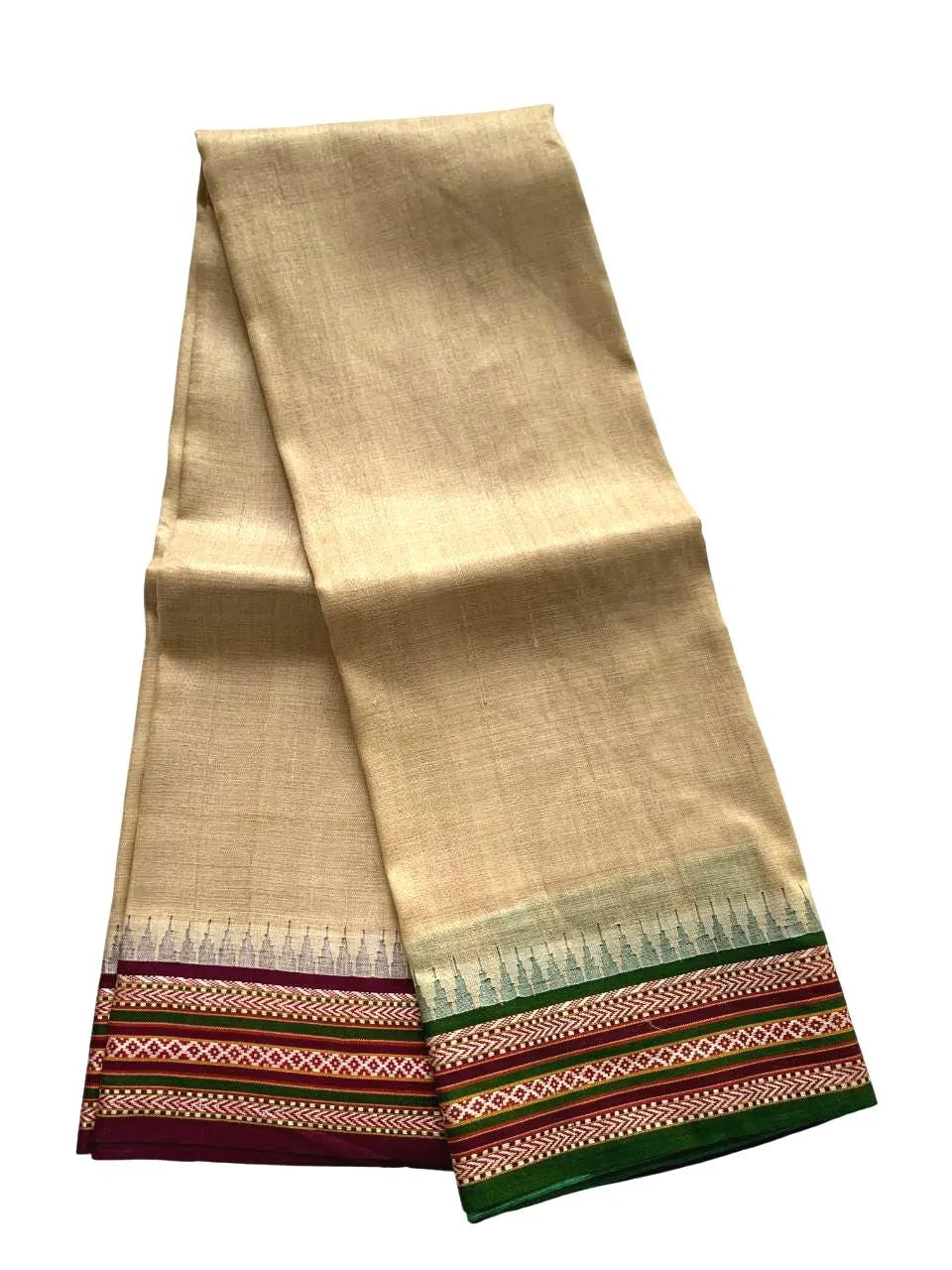 Partywear Saree Vidarbha Tussar Silk Sari Indian Ethnic Wear Karvati Kinar Traditional Outfit Festival Sari for Gifting Saree for Women