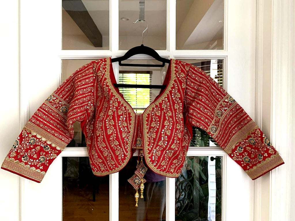 Bridal Wedding Party Pink Sequin Readymade Choli Blouse