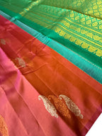Wedding Brick Red Kanchipuram Handloom Silk Saree