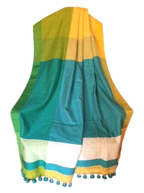 Yellow Cotton Saree