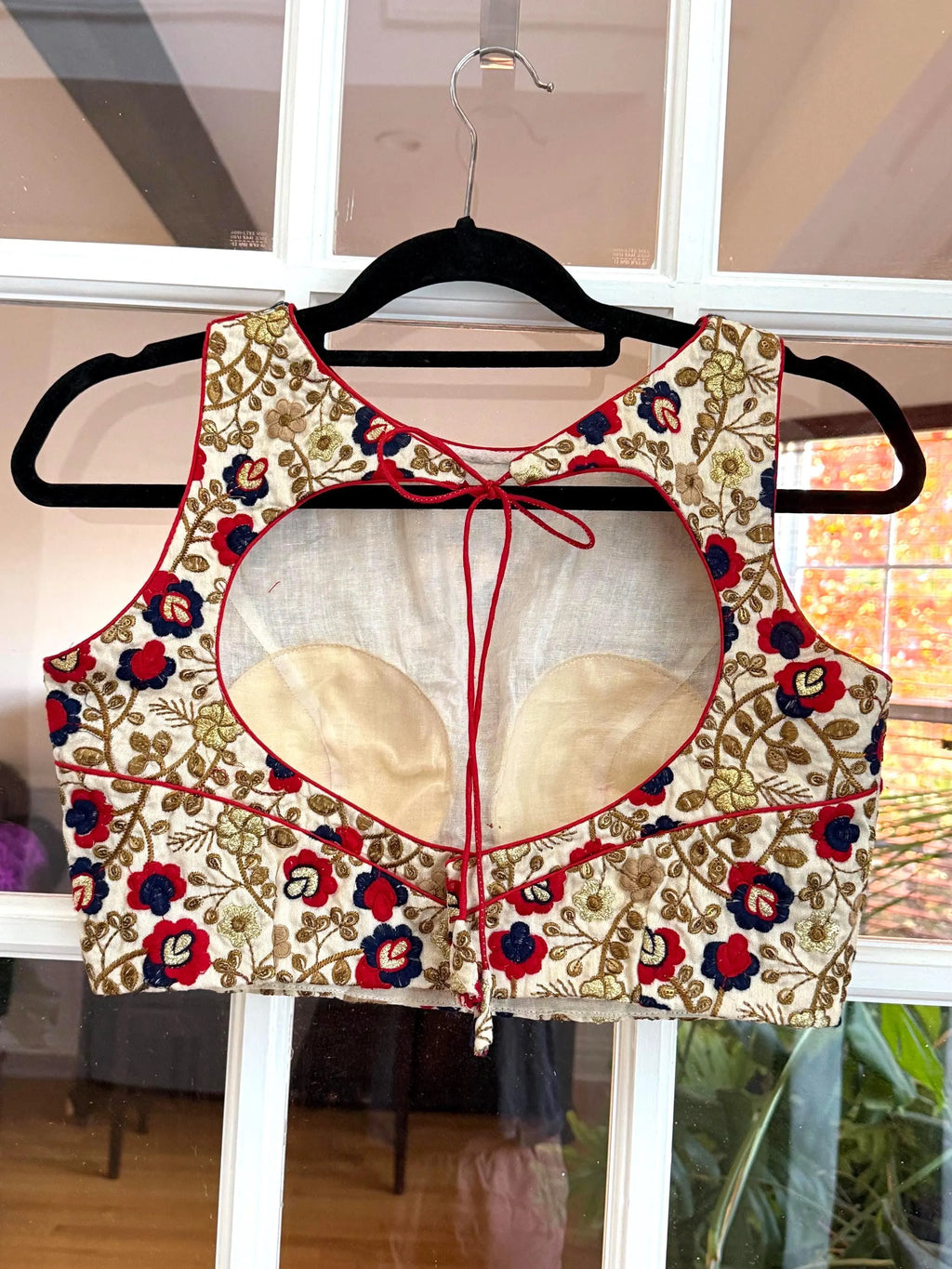 Off White Embroidered Blouse