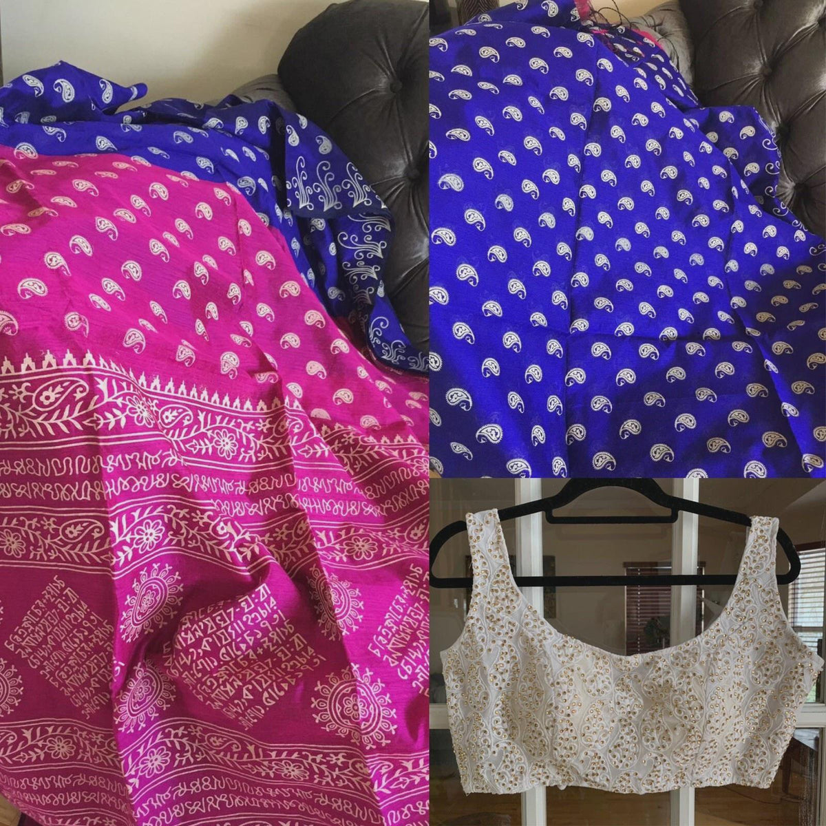 Indigo Blue Cotton Silk Saree