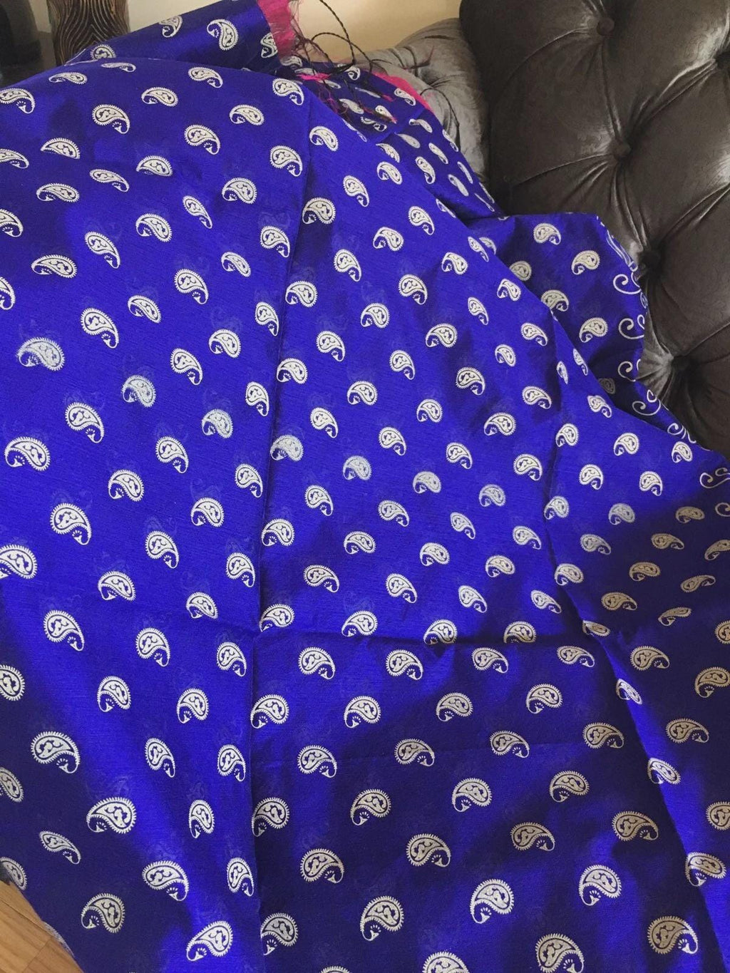Indigo Blue Cotton Silk Saree