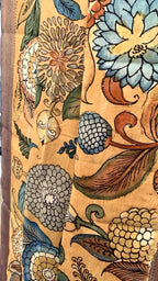 Chandan Beige Pen Kalamkari Silk Dupatta