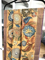 Chandan Beige Pen Kalamkari Silk Dupatta