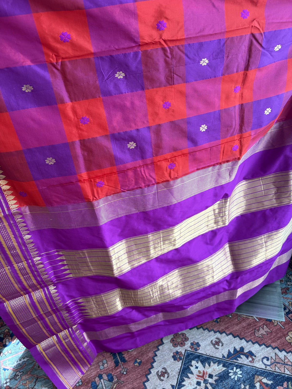 Sari de mariée Sari Ilkal en soie Sari traditionnel pour femme Sari de festival