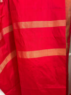 Sari de seda Ikat Pochampally en blanco roto