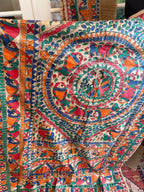 Beige Tussar Silk Saree with Madhubani Fish Pallu