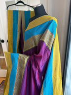 Purple Cotton Handloom Saree
