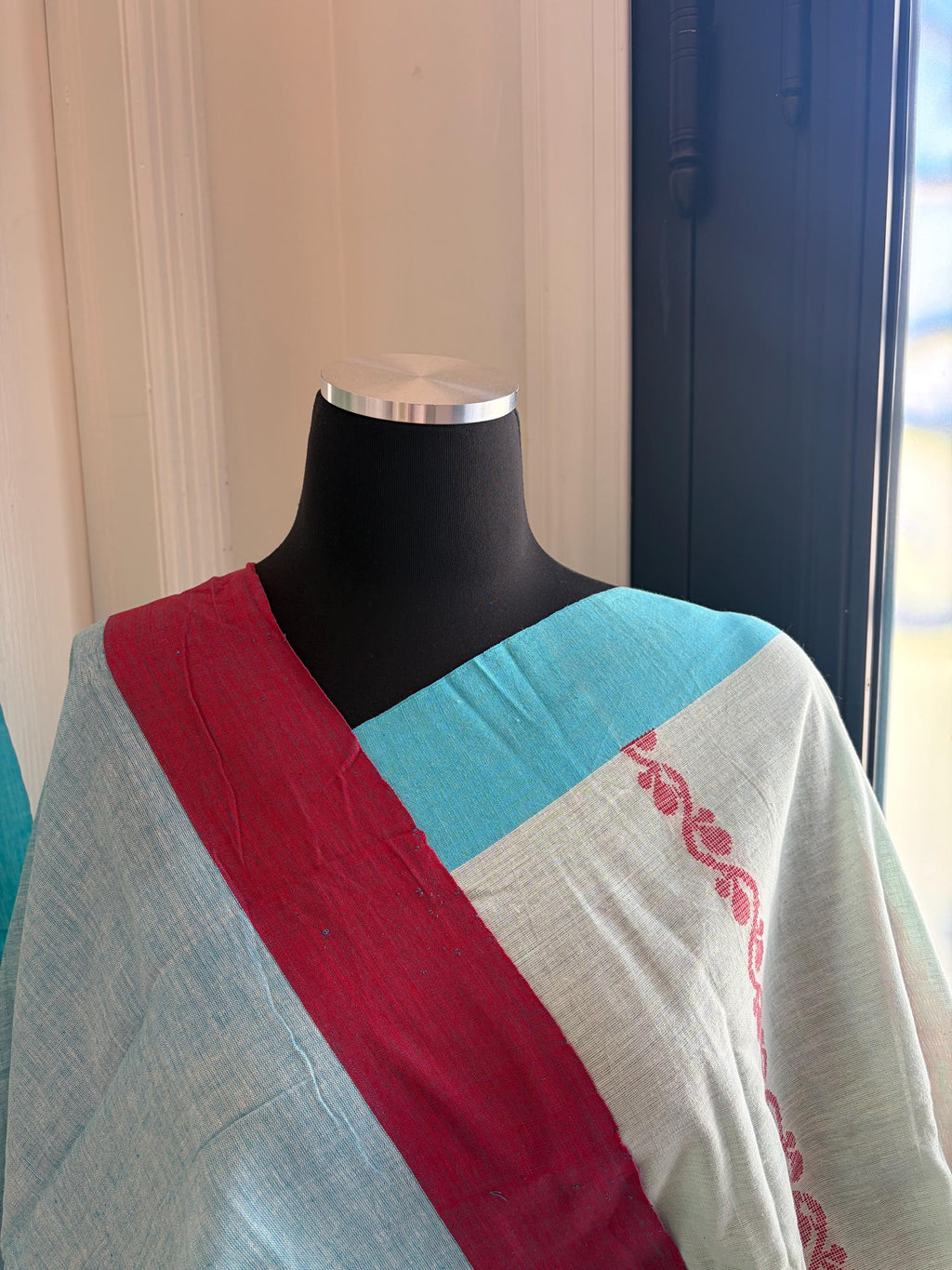 Light Blue Lightweight Cotton Saree
