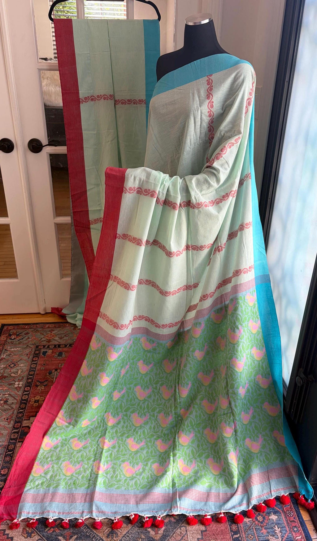Light Blue Lightweight Cotton Saree