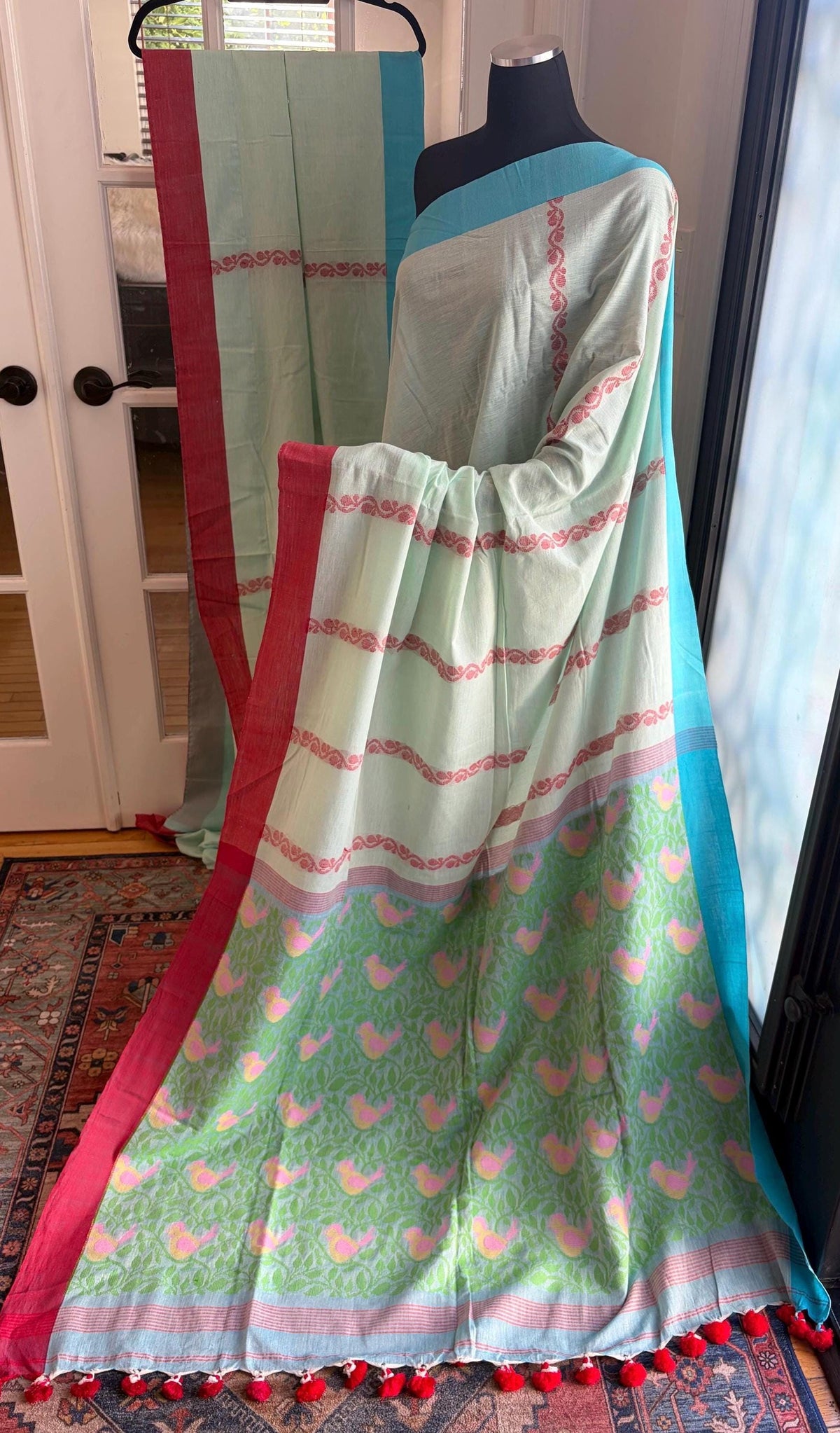 Light Blue Lightweight Cotton Saree