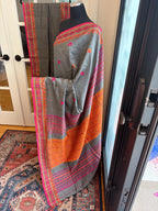 Grey Cotton Handloom Saree