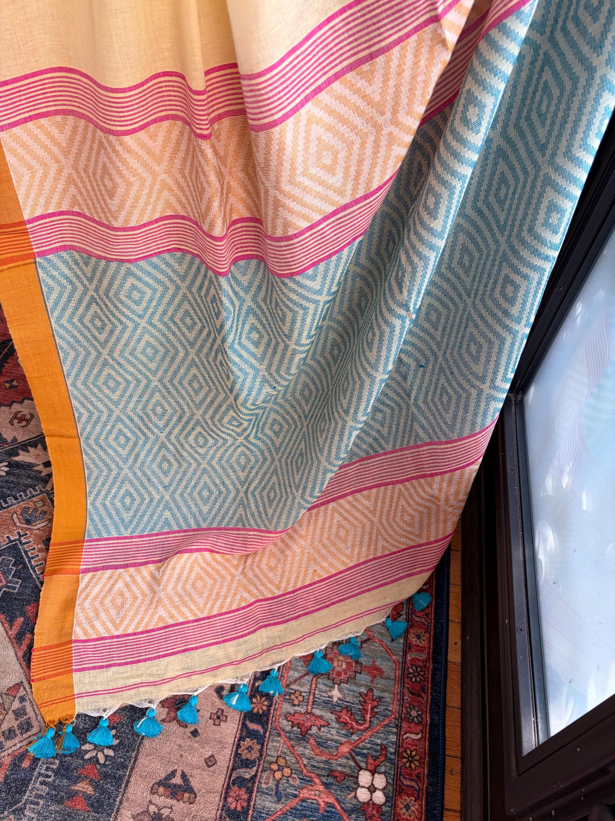 Butter Yellow Cotton Handloom Saree