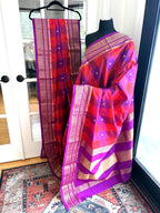 Sari de mariée Sari Ilkal en soie Sari traditionnel pour femme Sari de festival