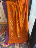 Mustard Yellow Cotton Handloom Saree