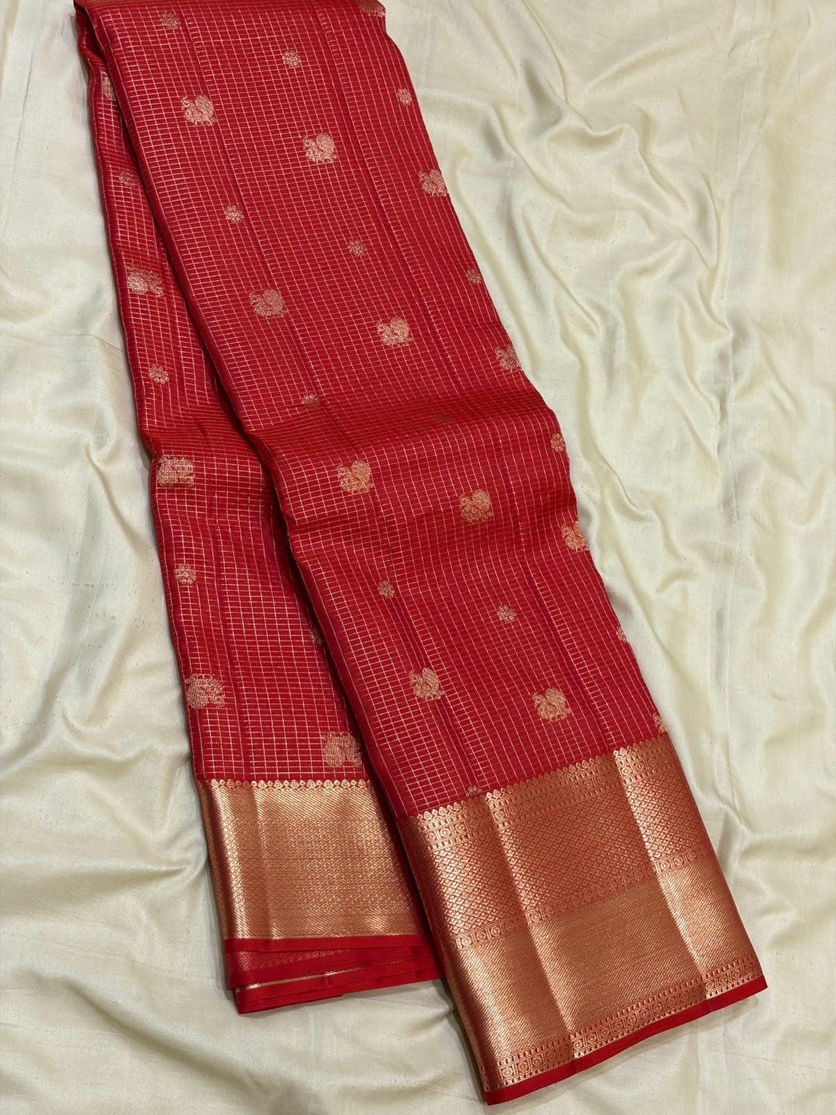 Bridal Red Kanchipuram Silk Saree