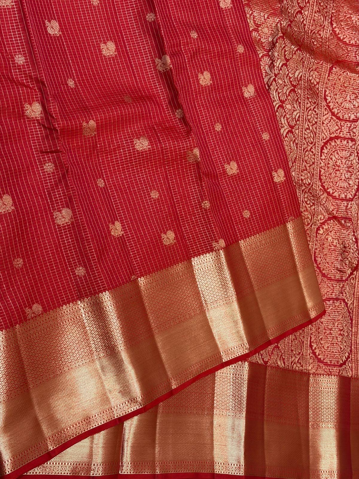 Bridal Red Kanchipuram Silk Saree