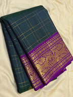 Lavender Bridal Kanchipuram Silk Saree