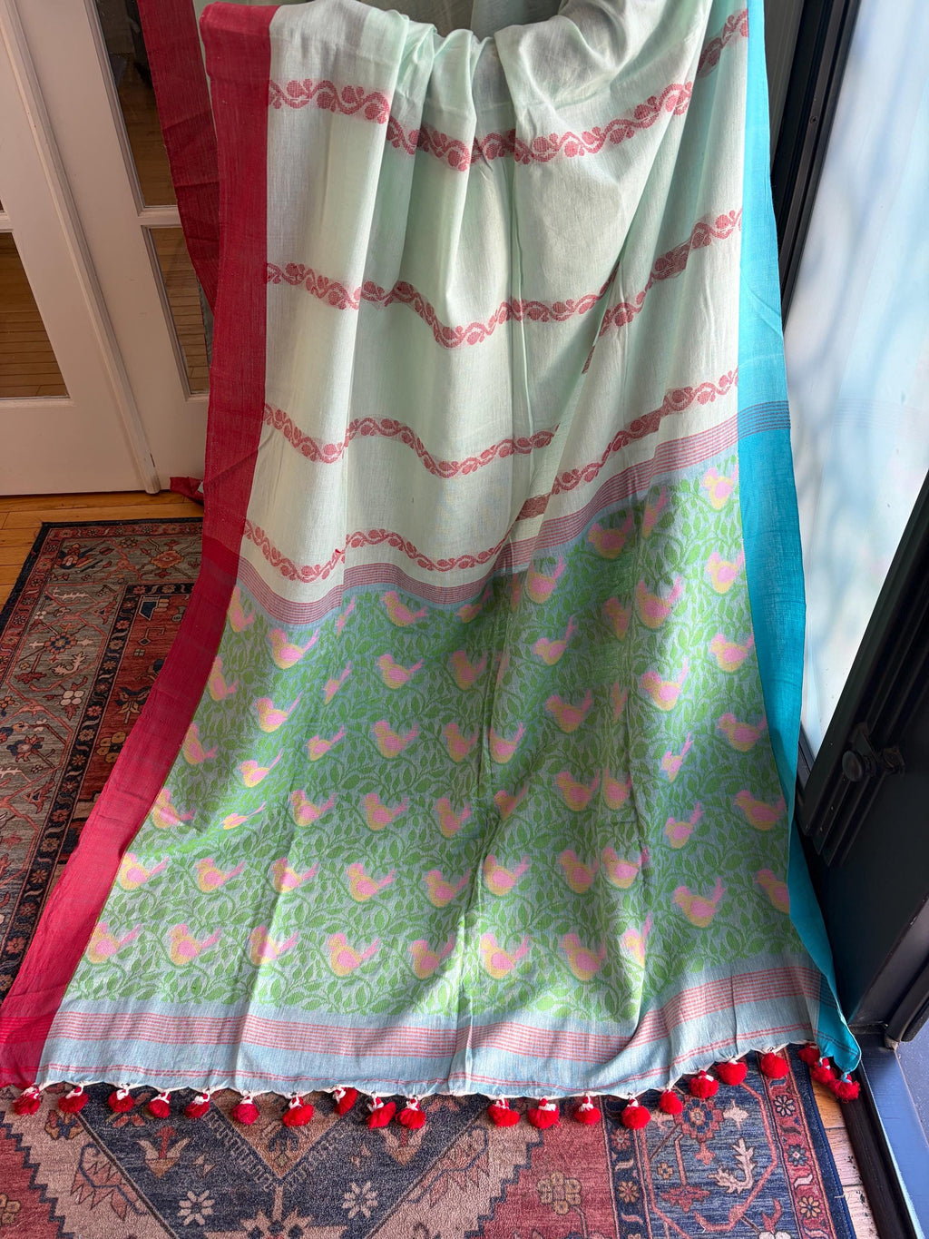 Light Blue Lightweight Cotton Saree