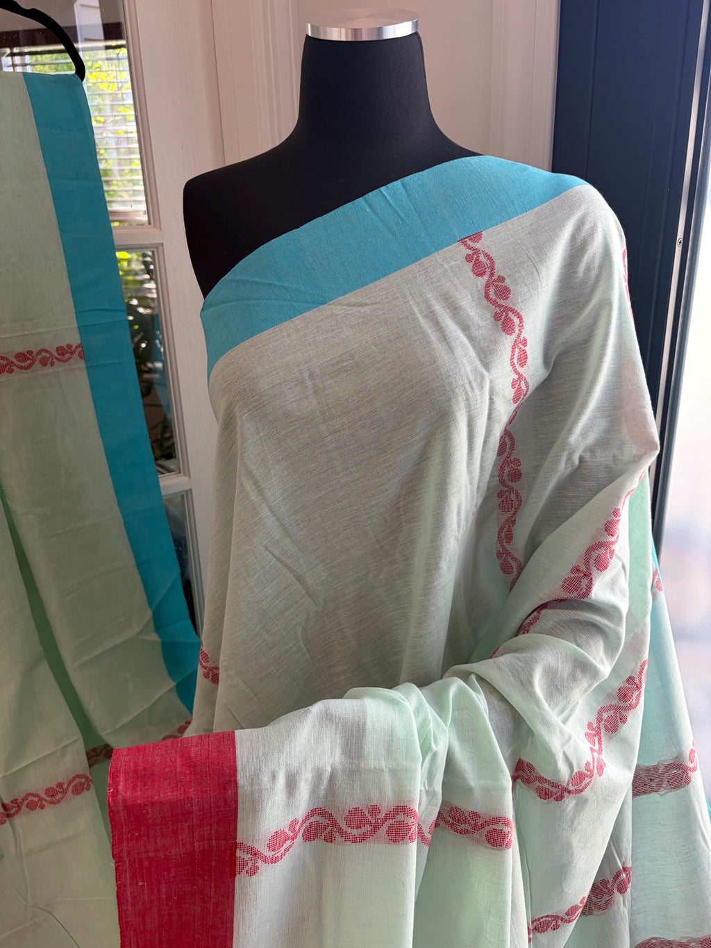 Light Blue Lightweight Cotton Saree