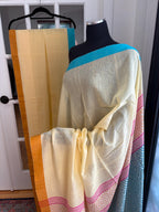 Butter Yellow Cotton Handloom Saree