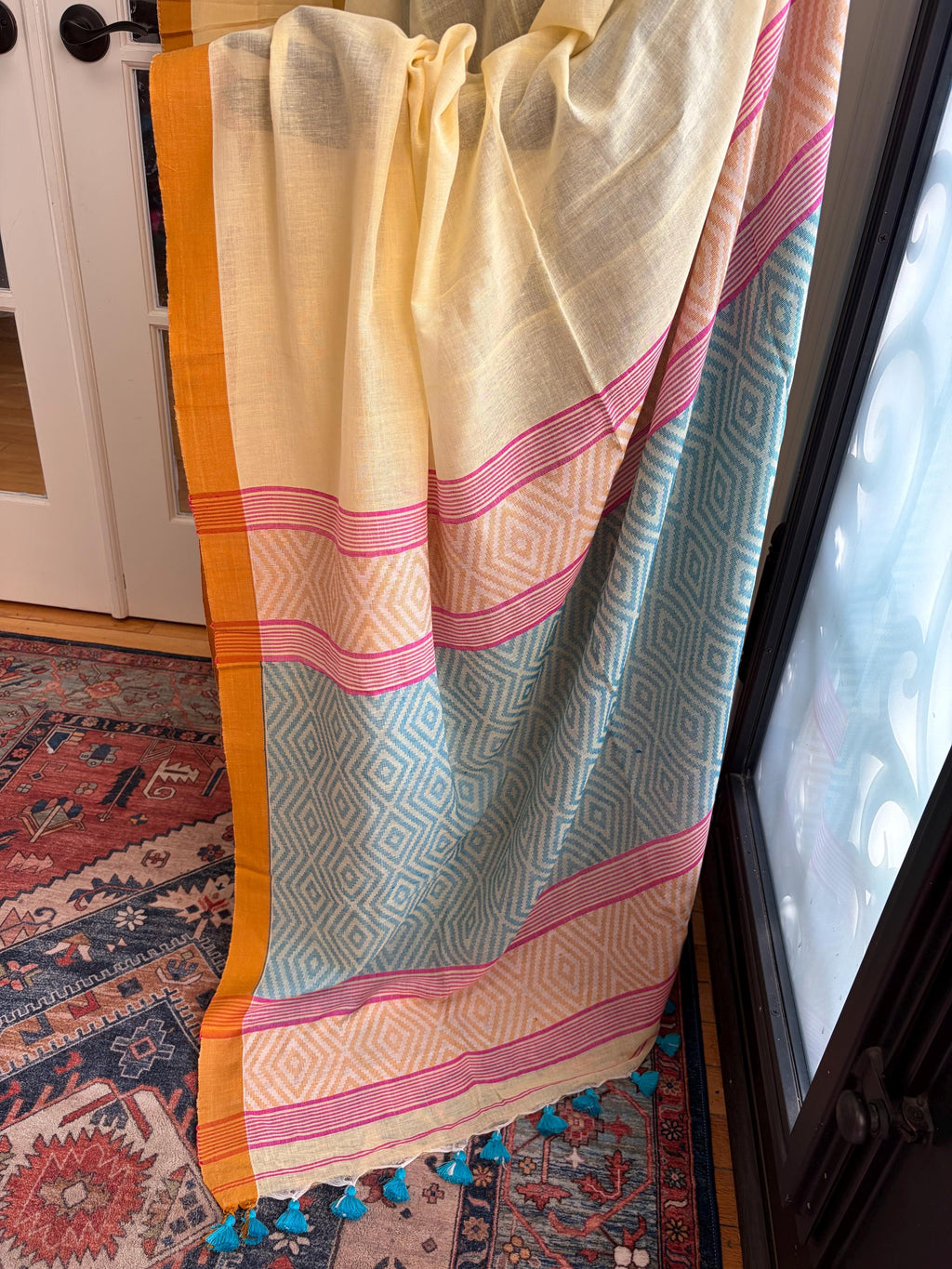 Butter Yellow Cotton Handloom Saree