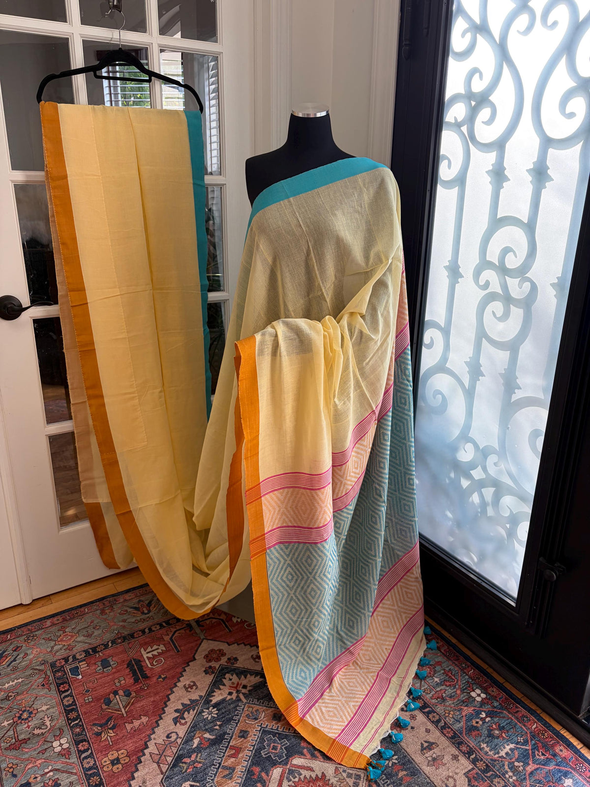 Butter Yellow Cotton Handloom Saree