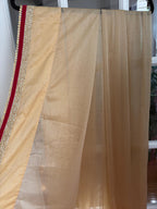 Pink and Cream Designer Wedding Saree