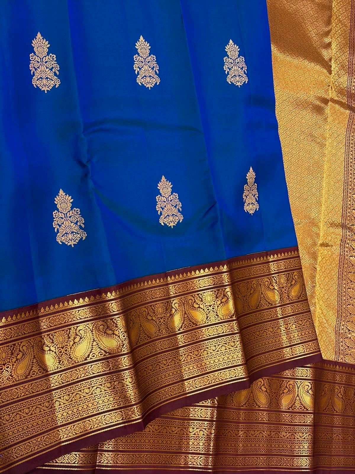 Royal Blue Bridal Kanchipuram Silk Saree