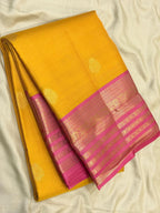Mustard Yellow Bridal Kanchipuram Silk Saree