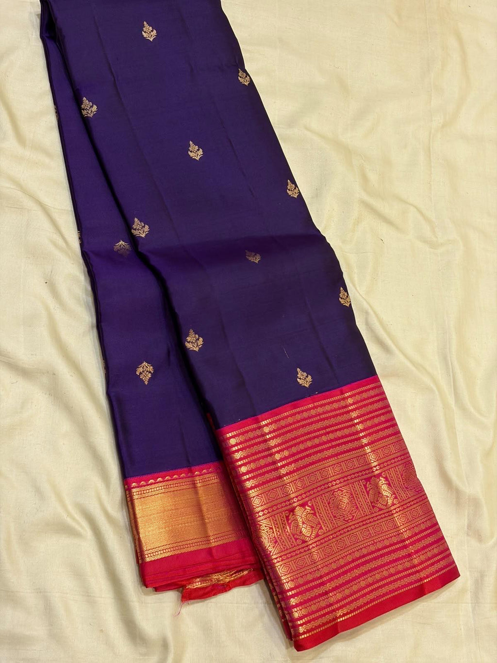 Purple Bridal Kanchipuram Silk Saree
