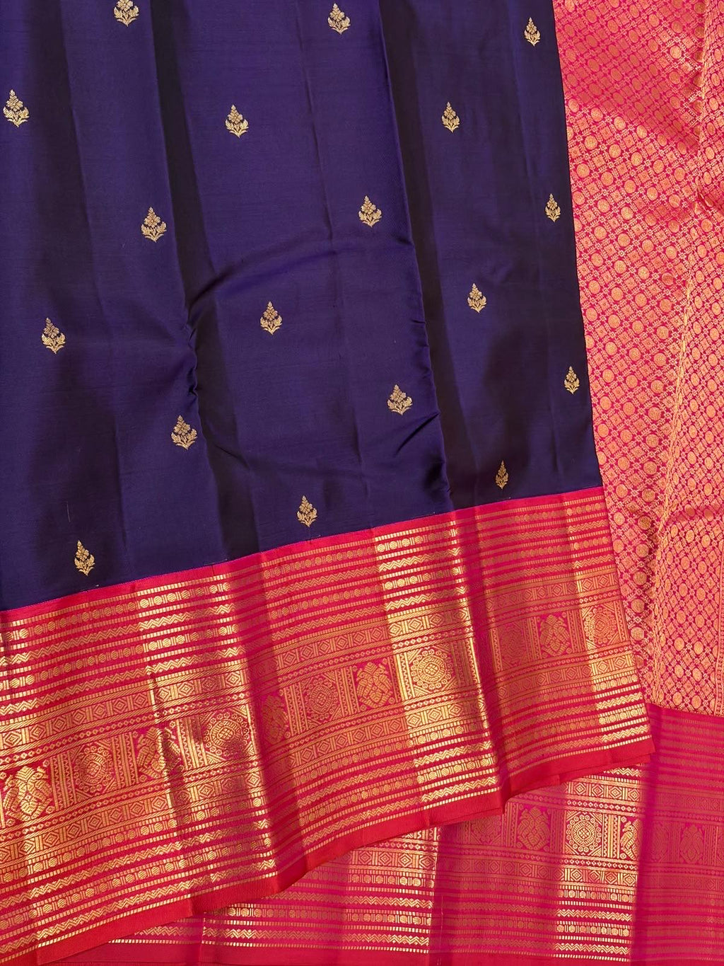 Purple Bridal Kanchipuram Silk Saree