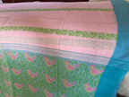 Baby Pink Cotton Handloom Saree