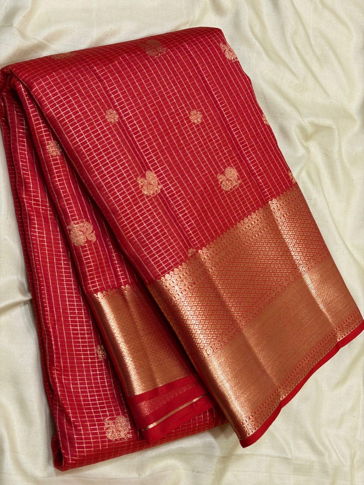 Bridal Red Kanchipuram Silk Saree